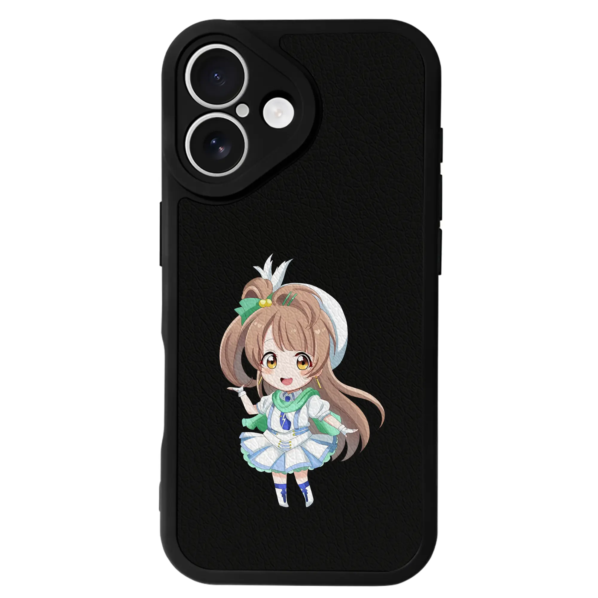 Love Live! グッズ,南ことり - IPhone 16シリーズ対応 ・ シリコンスマホケース ・ レザー調 ・ 高精度フィット ・ 耐衝撃 ・ ワイヤレス充電対応 ・ 精密カット